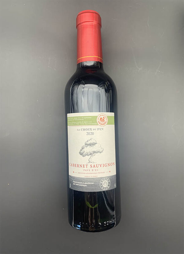 Bouteille de vin rouge Cabernet Sauvignon, Pays d'Oc - Domaine La Croix du Pin 2020-50cl-Famille Gomer