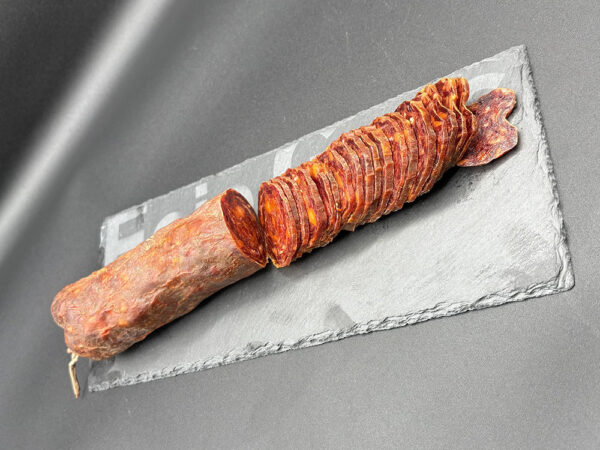 Chrorizo de canard-entier-300g environ-sous vide-famille Gomer-Saint Médard-Gers