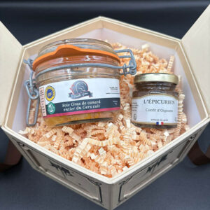 Coffret Carrousel-Foie gras de canard cuit 125g-IGP Gers-Confit d'oignon 40g-Famille Gomer-Saint Médard-Gers